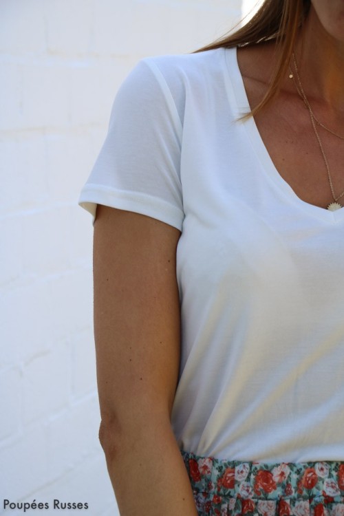 T-shirt Carole blanc