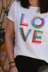 T-shirt blanc Love